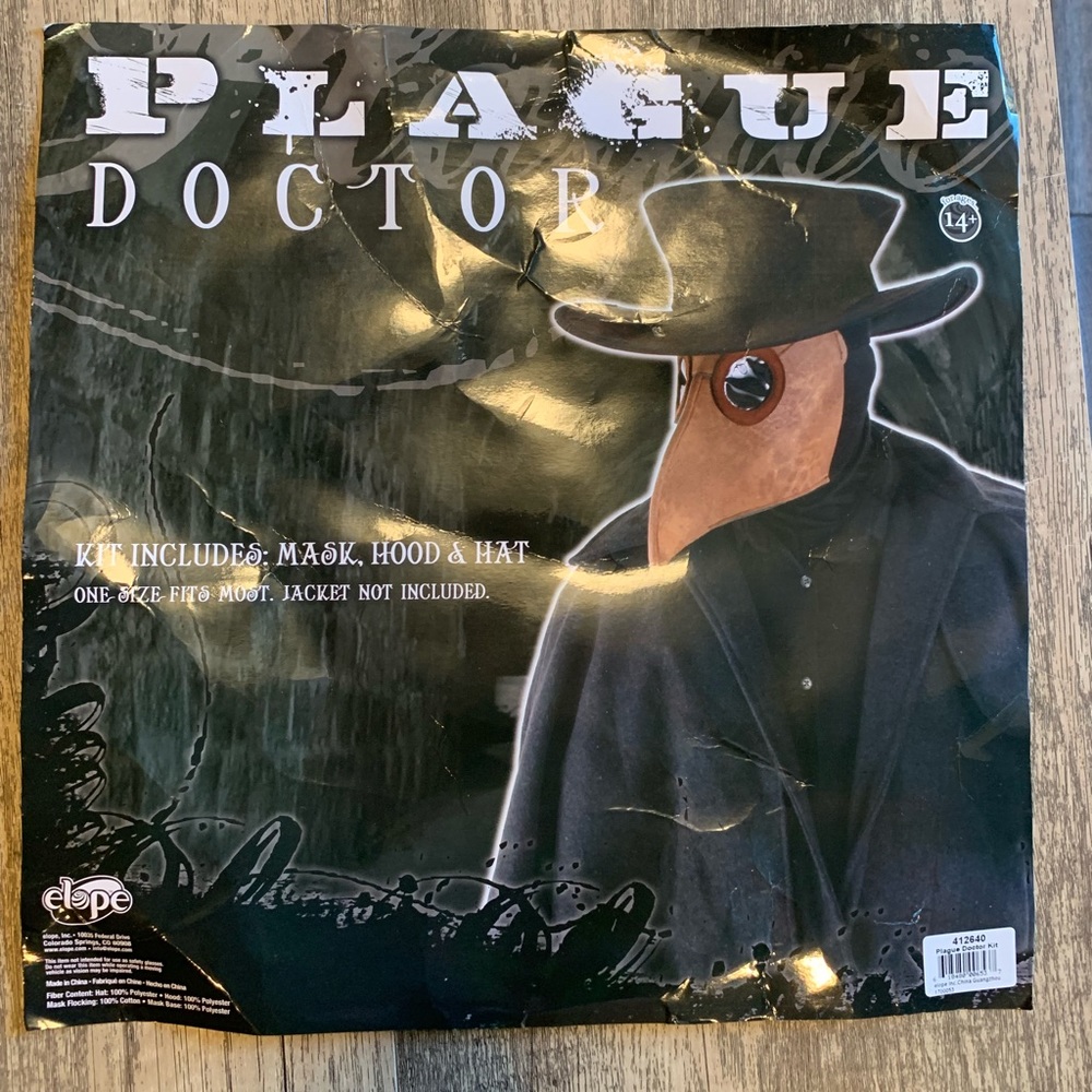 Teen/adult Halloween kit, Plague Doctor
